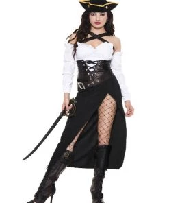 Music Legs Ladies Pirates Adventurous Captain Women Costume