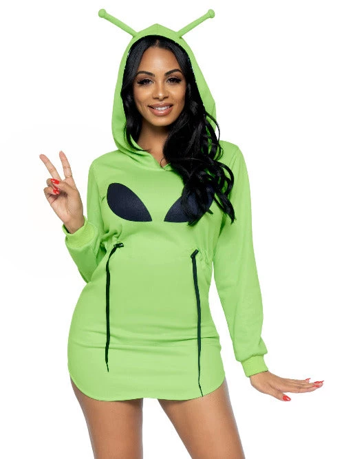 Leg Avenue Space & Aliens Alien Fleece Hoodie Dress. 4 Leg Avenue Space & Aliens Alien Fleece Hoodie Dress.