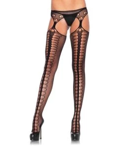 Leg Avenue Garterbelt Stockings And Suspender Hose Ally Garter Belt Net Stockings
