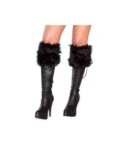 Roma Black Fur Boot Covers