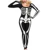 Musiclegs Spooky Skeleton Bodysuit Women Costume