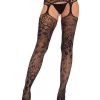 Leg Avenue Chelsea Floral Lace Stockings Garterbelt Stockings And Suspender Hose 1 Leg Avenue Chelsea Floral Lace Stockings Garterbelt Stockings And Suspender Hose
