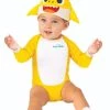 Rubies Child Baby Shark Infant One Piece Jumpsuit And Cap Infants And Toddlers Costumes