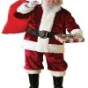 Rubies Crimson Regency Plush Santa Suit With Faux Fur Trim