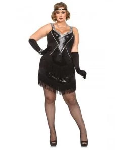 Leg Avenue Oldies Time Period Curvy Glamour Flapper Costume