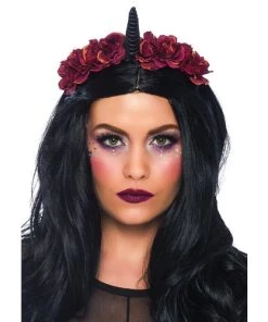 Leg Avenue Best Selling Products Dark Velvet Unicorn Flower Costume Headband