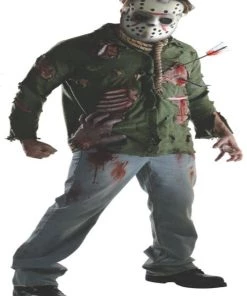 Rubies Mens Licensed Costumes Deluxe Adult Jason Shirt With Molded Pieces And Mask