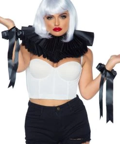 Leg Avenue Deluxe Ruffle Neck Piece And Wrist Cuffs Weapons Props And Kits