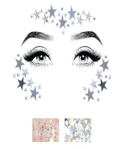 Leg Avenue Dream Adhesive Mirror Star And Rhinestone Face Glitter