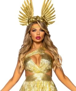 Leg Avenue Golden Goddess Floral And Feather Headband Best Selling Products