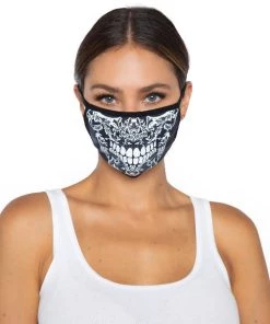 Leg Avenue Lace Print Skull Face Mask