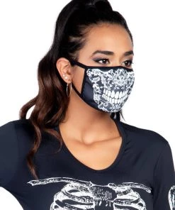 Leg Avenue Lace Print Skull Face Mask