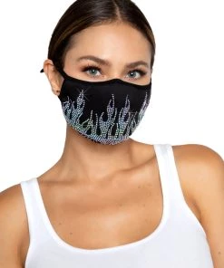 Leg Avenue Fire & Ice Rhinestone Face Mask