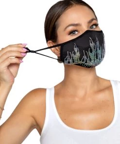 Leg Avenue Fire & Ice Rhinestone Face Mask