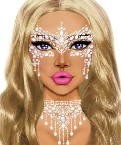 Leg Avenue Masquerade Adhesive Face Jewels Sticker Costume Jewelry