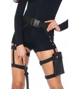 Leg Avenue Multi Strap Garter Utility Belt With Pocket