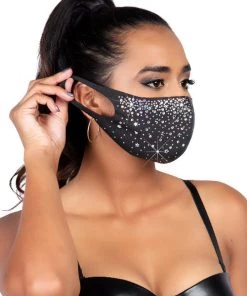 Leg Avenue Nova Rhinestone Face Mask