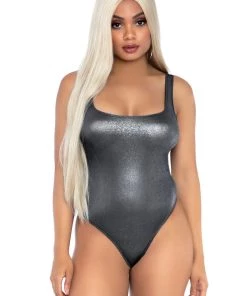 Leg Avenue Party Girl Shimmer Thong Bodysuit