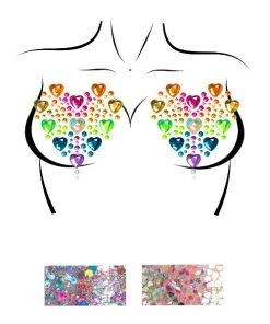Leg Avenue Prism Adhesive Jewel Nipple Stickers Costume Jewelry