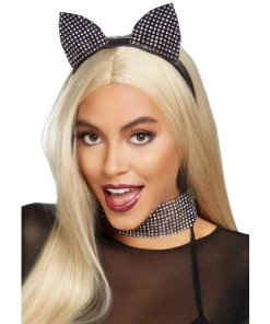 Leg Avenue Weapons Props And Kits Rhinestone Cat Ear Costume Kit