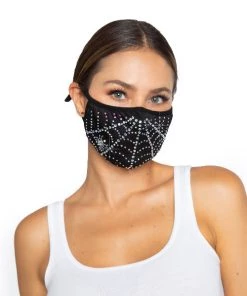 Leg Avenue Spider Web Rhinestone Face Mask