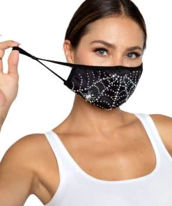 Leg Avenue Spider Web Rhinestone Face Mask