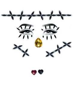 Leg Avenue Stitches Adhesive Face Jewels Sticker Costume Jewelry