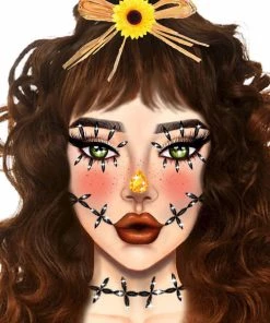 Leg Avenue Stitches Adhesive Face Jewels Sticker Costume Jewelry