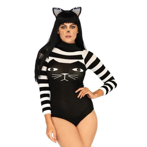 Leg Avenue Striped Cat Costume Bodysuit Animals 3 Leg Avenue Striped Cat Costume Bodysuit Animals