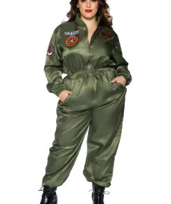 Leg Avenue Ladies Licensed Costumes Top Gun Parachute Flight Suit Costume