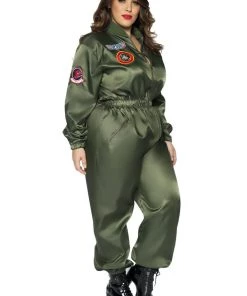 Leg Avenue Ladies Licensed Costumes Top Gun Parachute Flight Suit Costume
