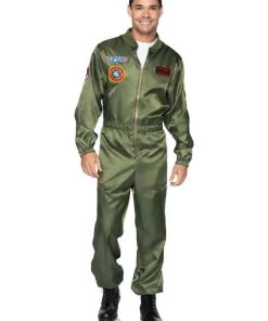 Leg Avenue Mens Military & Uniforms Top Gun Parachute Flight Suit Costume
