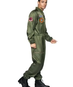 Leg Avenue Mens Military & Uniforms Top Gun Parachute Flight Suit Costume
