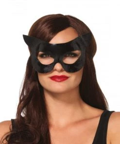 Leg Avenue Face Mask Vinyl Wet Look Cat Costume Mask