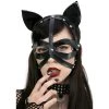 Leg Avenue Face Mask Wet Look Harness Cat Costume Mask 2 Leg Avenue Face Mask Wet Look Harness Cat Costume Mask