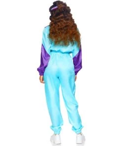 Leg Avenue 2 PC Awesome Eighty Track Suit Costume Oldies Time Period