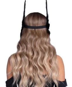 Leg Avenue Feather Headband With O-ring And Metal Filigree Medallion Accent