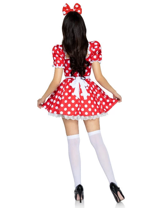Leg Avenue Polka Dot Dress With Headband Costume 5 Leg Avenue Polka Dot Dress With Headband Costume