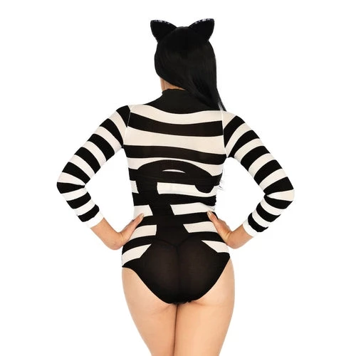 Leg Avenue Striped Cat Costume Bodysuit Animals 4 Leg Avenue Striped Cat Costume Bodysuit Animals