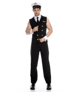 Music Legs Mens Military & Uniforms Airline Pilot Mens Costume