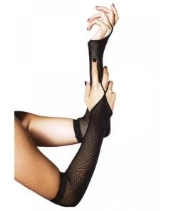 Leg Avenue Fishnet Arm Warmer Gloves With Finger Loop Gloves & Arm Warmers