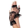 Leg Avenue Gloves & Arm Warmers Lace Ruffle Fingerless Gloves