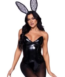 Leg Avenue Best Selling Products Ruffle Trimmed Bendable Lace Bunny Ears