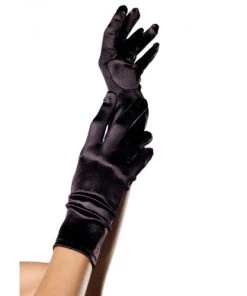 Leg Avenue Gloves & Arm Warmers Satin Wrist Length Costume Gloves