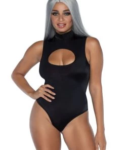 Leg Avenue Spandex Keyhole Bodysuit Teddy And Bodysuits