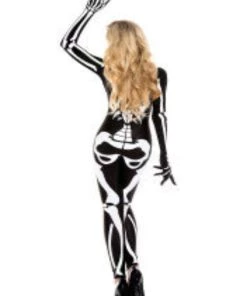 Musiclegs Spooky Skeleton Bodysuit Women Costume