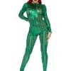 Leg Avenue Laser Cut Metallic Catsuit.