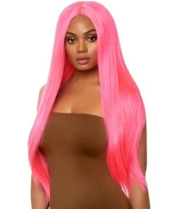 Leg Avenue 33 Inch Long Straight Center Part Wig Wigs