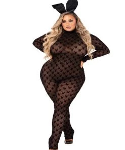 Roma 2pc Sheer Playboy Bunny Bodysuit Playboy Collections