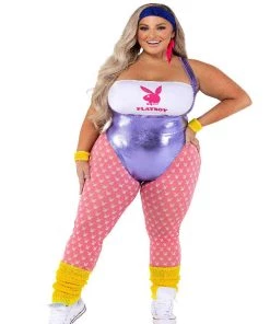 Roma 6pc Playboy 80's Fitness Costume